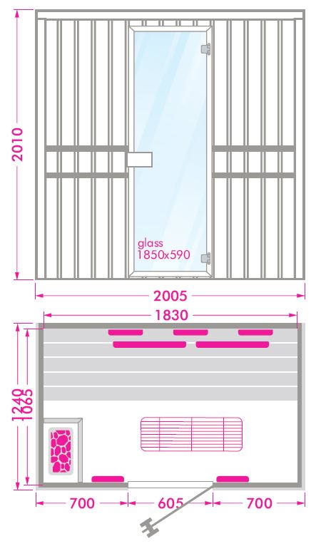 Infrarood Infrawave Combi - maatvoering